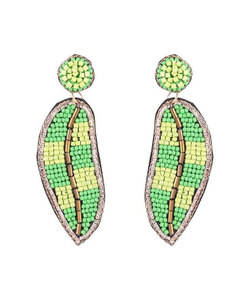 Joyería Bohemia Hecha a Mano con Cuentas y Bordados, Diseño Minimalista con Hojas Colgantes, por MULTI CRAFT - Product Image 3