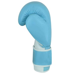 Guantes de Boxeo de Piel Sintética Azul Claro, Cierre de Velcro en los Dedos, Equipo de Entrenamiento Unisex - Product Image 3