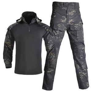 Ensemble de tenue tactique unisexe en polyester/coton respirant et indéchirable pour l'extérieur, camouflage, uniforme de type grenouille, vente en gros - Product Image 2