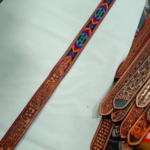 หนังวัวแท้ลายหินคาวบอยผสมลูกปัดสไตล์ตะวันตก aztec ปรับขนาดได้ออกแบบโลโก้ด้วยมือราคาขายส่ง - Product Image 6