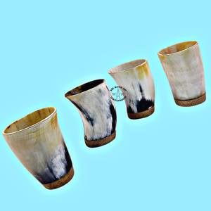Vaso de Cristal con Cuerno Natural de Búfalo, Vaca y Buey, Vasos de Cuerno Real Pulido para Agua, Cerveza, Té, Café, Artículos para Fiestas Navideñas - Product Image 3