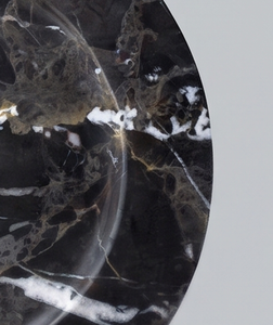 Elegant Round <b>Black</b> Marble Charger <b>Plate</b> Modern Luxury Design for Dining Tabletop Wedding Events Restaurant And Gifts - Product Image 2