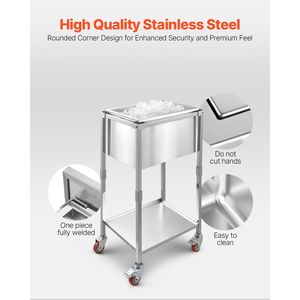 Frigorifero Portatile su Ruote in Acciaio Inossidabile 22L x 16W x 38H, Capacità 32.8 Quarti, per Esterni - Product Image 4