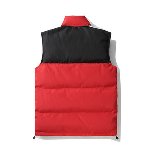 Veste matelassée sans manches à capuche blanche pour homme, en toile, coupe-vent, imperméable, en polyester écologique, style streetwear d'hiver, fermeture éclair - Product Image 4