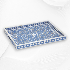 Bandeja de Servir de Lujo con Incrustaciones de Hueso, Redonda, Negra, con Mosaico Floral, Bandeja Decorativa para Mesa de Centro, Organizador de Tocador, Decoración del Hogar al por Mayor - Product Image 5
