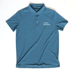 Camisetas Polo Personalizadas al por Mayor de Alta Calidad para Hombre, de Secado Rápido, Atléticas, Delgadas, de Alta Elasticidad, de Color Sólido, Frescas, para Golf - Product Image 1