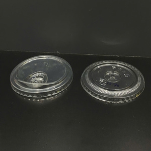 Venta al por mayor OEM personalizado sin BPA, tapas de plástico PET transparentes desechables de 90/93/95/98mm, tipo domo y planas, de fábrica, de gran venta. - Product Image 3