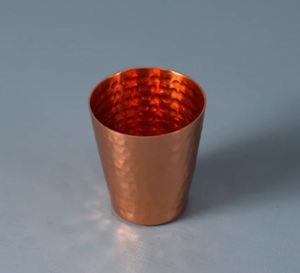 Gobelet en verre de cuivre pour l'exportation mondiale, vaisselle ayurvédique, tasse à eau potable, fournisseur en gros Inde - Product Image 3