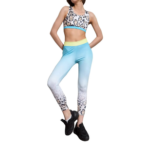 Custom 2-Piece Women's Plaid Yoga Set Front Custom Logo Breathable Sports Bra Leggings Lightweight Fitness Wear Wholesale OEM - Product Image 1