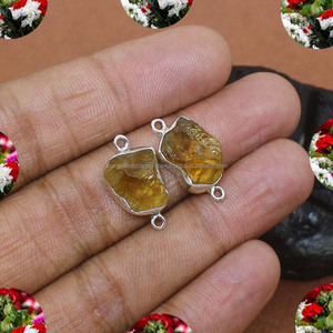 Natural Stylish Lapis Lazuli Cushion Cut Gemstone Double <b>Bail</b> Bezel Set 925 Sterling Silver Gold Plated Connector For Party Wear - Product Image 5