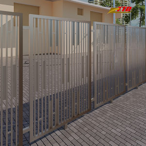 Designs d'enceintes en fer forgé artistiques pour maisons de luxe, structure métallique durable, artisanat élégant, esthétique extérieure intemporelle, modélisation 3D - Product Image 3