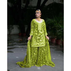 Conjunto Dupatta con parte superior y hermosa ropa de fiesta para mujer - Product Image 4