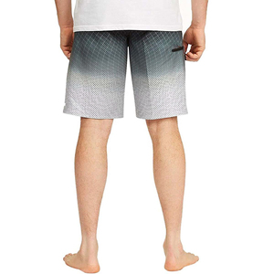 Men's Casual Swim Trunks Eco-Friendly Quick Dry Solid Sublimation Transfer Print Elastic Waist Drawstring <b>Shorts</b> - Product Image 2
