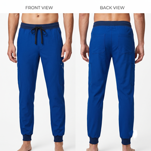 Pantalones Médicos para Hombre, 65% Poliéster, 35% Algodón, Sarga de 180 GSM, Blancos, con Bolsillos Tipo Cargo, Bordado Personalizado, Logotipo DTF - Product Image 6