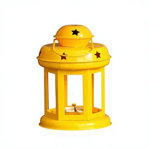 Moroccan Metal <b>Lantern</b> Tealight <b>Candle</b> <b>Holder</b> with <b>Candle</b> Handcrafted Decorative <b>Lantern</b> for Home Decor Festival Wedding - Product Image 1