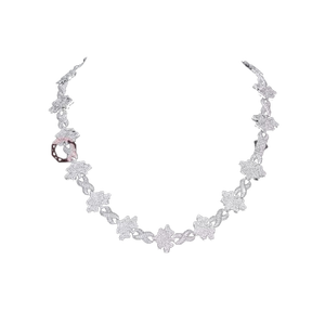 ลดราคา! สร้อยคอฮิปฮอปดีไซน์คลาสสิค แคนาดา ฟลาวเวอร์ ชุบทอง 14K ประดับเพชรซิคอน แฟชั่นสตรีทแวร์ ของขวัญสุดเท่ - Product Image 1