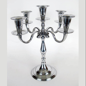 Heavy Base Crystal 5 Arm Candle Holder Stable Candelabra for Wedding <b>Table</b> Centerpiece Decoration - Product Image 5