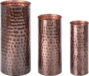 HOT SELLING Handmade Hammered Copper Tumbler Set Vintage Style Heat Resistant Drink Cups for Home Use <b>Gift</b> Set - Product Image 1