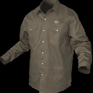 Chemise de travail à manches longues pour homme, coupe régulière, antistatique, vêtements de sécurité pour atelier, gris, ignifuge, résistant aux flammes - Product Image 4