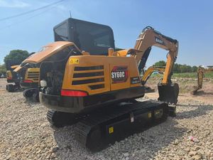 Excavatrice sur chenilles SANY SY60C d'occasion, 6 tonnes, compacte, petite machine de terrassement à vendre, faible nombre d'heures, bon état - Product Image 3