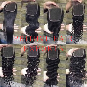 Premium Remy 1B/613 T1B/613 Extensiones de cabello humano 3X2 3X3 3X4 3X5 3X6 Cierres con variedad de encaje suizo Tamaños disponibles - Product Image 2