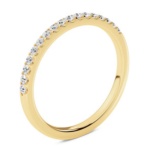 Anillo de Diamantes de Corte Redondo con Garras Compartidas de Eternidad Completa - Product Image 3