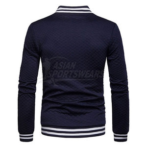 Chaqueta Varsity para Hombre, Estilo Clásico, Tejido de Lana, Logotipo Frontal, Transpirable, Ecológica, para Ropa de Invierno Informal - Product Image 3