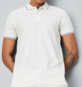 Camiseta polo de algodón y poliéster para hombre, color sólido, sin etiqueta, corte clásico, tejido grueso, estilo básico de verano. - Product Image 5