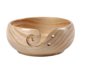 Meilleure vente bol de fil en bois personnalisé fait à la main bol de laine porte-fil bol en bois pour le tricot - Product Image 3