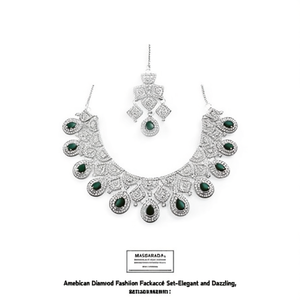 Ensemble de colliers de mode American Diamond - Élégant et éblouissant - Product Image 2