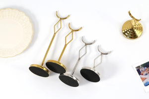 Round Metal Basic <b>Card</b> Holder Stand for Price Tags Photos Business <b>Cards</b> and Wedding Party <b>Table</b> Numbers Wholesale From India - Product Image 2