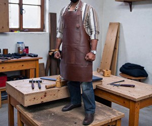 Delantal de Joyero de Cuero Auténtico, Resistente a Olores, para Protección de Piezas Pequeñas en Trabajos de Banco, Equipo Profesional para Estudio de Artesanía - Product Image 6