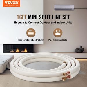 Mini linea Modulare da 16 piedi 3/8 \ "5/8 \" o. D tubi in rame con isolamento a triplo strato cavo di collegamento HVAC ricco accessori aria - Product Image 2