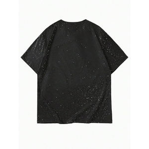 เสื้อยืดผู้ชายขายส่ง ประดับคริสตัลลายกราฟิก พรีเมียม ผ้าคอตตอนหนานุ่ม สไตล์สตรีทแวร์ลำลอง - Product Image 3