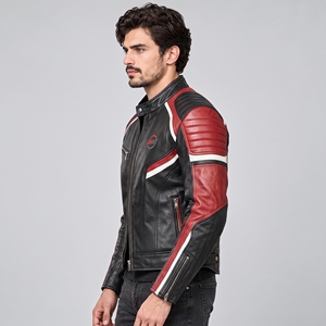 Veste de moto Racing Wear, 100% cuir durable, veste de moto unisexe, coupe confortable, design élégant, veste de moto - Product Image 2