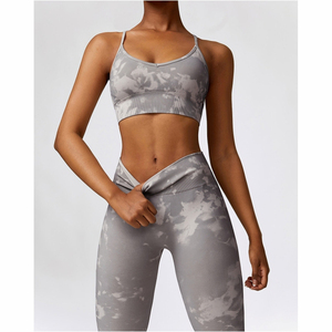 Conjunto de Yoga para Mujer Más Vendido, de Alta Calidad, 2 Piezas, Poliéster/Nailon, Transpirable, Ecológico, Tela Inteligente, Servicio OEM Personalizable - Product Image 3
