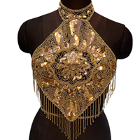 Costume de danse du ventre sexy RAWAT HANDICRAFTS pour femme adulte, style tribal égyptien, orné de perles et de paillettes, pour spectacle