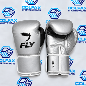 Gants de boxe Fly Prox 14 oz en cuir avec fermeture auto-agrippante pour adultes, équipement d'entraînement de haute qualité, designs de logo personnalisés, professionnels et légers - Product Image 1