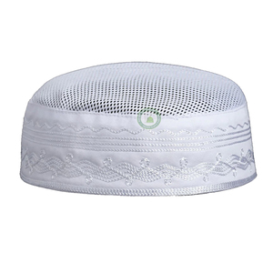 Prix d'usine, vente en gros, Kufi arabe réglable en maille brodée de qualité Qatari pour hommes, exportation du Bangladesh. - Product Image 6