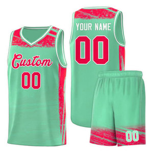 Tenue de basketball au design le plus récent, ensembles de maillots de basketball réversibles pour hommes - Product Image 1