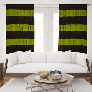 Cortina con Estampado Tie Dye Colorido, Cortina de Algodón Suave Estilo Boho para Ventana, para Hogar, Resort, Cafetería, Dormitorio, Fabricante Mayorista de India - Product Image 1