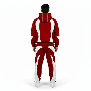 Ensemble de survêtement deux pièces coupe-vent streetwear premium personnalisé, poids moyen, oversize, patchwork, respirant, imperméable, écologique - Product Image 6