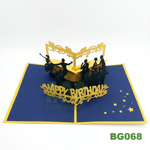 ANN HANDICRAFT BG068 Custom 4 Color Printed <b>Matte</b> <b>Varnishing</b> Rectangle Happy Birthday 3D Pop Paper Greeting Cards Souvenir - Product Image 6