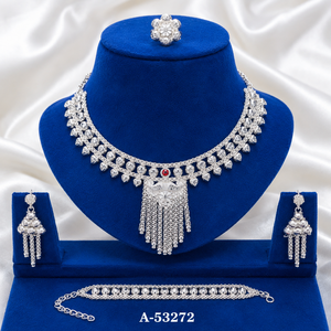 Gold Plated Zinc Alloy Tassel Choker Necklace Set Women's Bohemia Party Flower Pattern Jewelry A-53288 - Product Image 6