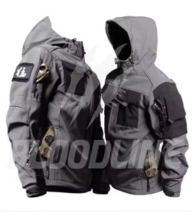 Chaqueta Táctica Negra con Capucha para Hombre Bloodline, Chaqueta de Invierno para Exteriores Resistente al Viento, Manga Larga, Logotipo Impreso en la Manga Izquierda - Product Image 6