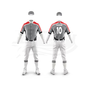 Custom <b>Baseball</b> Jersey Men's Short Sleeve Gray Blue Team Number Print Moisture Wicking Polyester Uniform Adult Regular Fit - Product Image 5