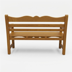 Banc de jardin en teck massif, banc de patio en bois d'extérieur, mobilier de parc, banc lounge 2 places - Product Image 2