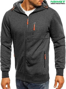 Sweat-shirt à capuche oversize de qualité supérieure pour homme, pull uni en molleton doux, vêtement d'extérieur chaud en polaire - Product Image 6