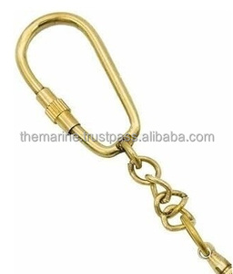 Porte-clés de luxe en laiton massif de créateur fait main Porte-clés de roue de bateau de haute qualité avec belle sérigraphie - Product Image 4