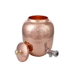 High Grade Copper Water <b>Dispenser</b> Storage Container with Tap for <b>Drinking</b> Water Ideal for Kitchen Restaurant and Catering Use - Product Image 3